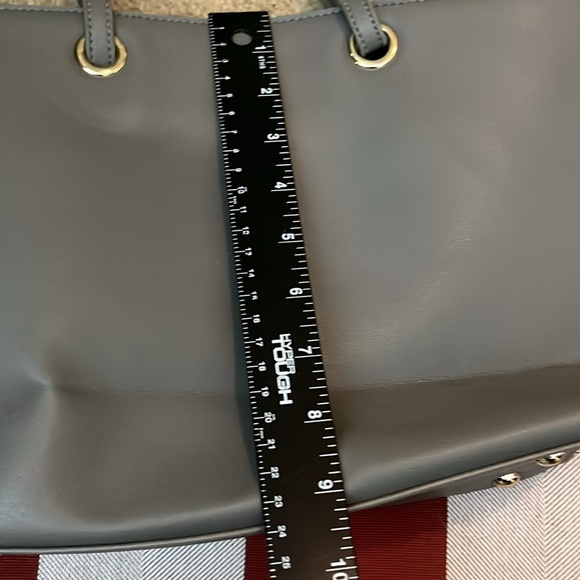 Gray Tote With Gold Accents NWOT - Picture 6 of 11